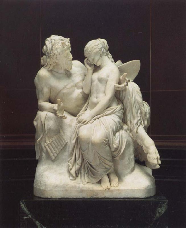 Reinhold Begas Pan Comforting Psyche oil painting picture